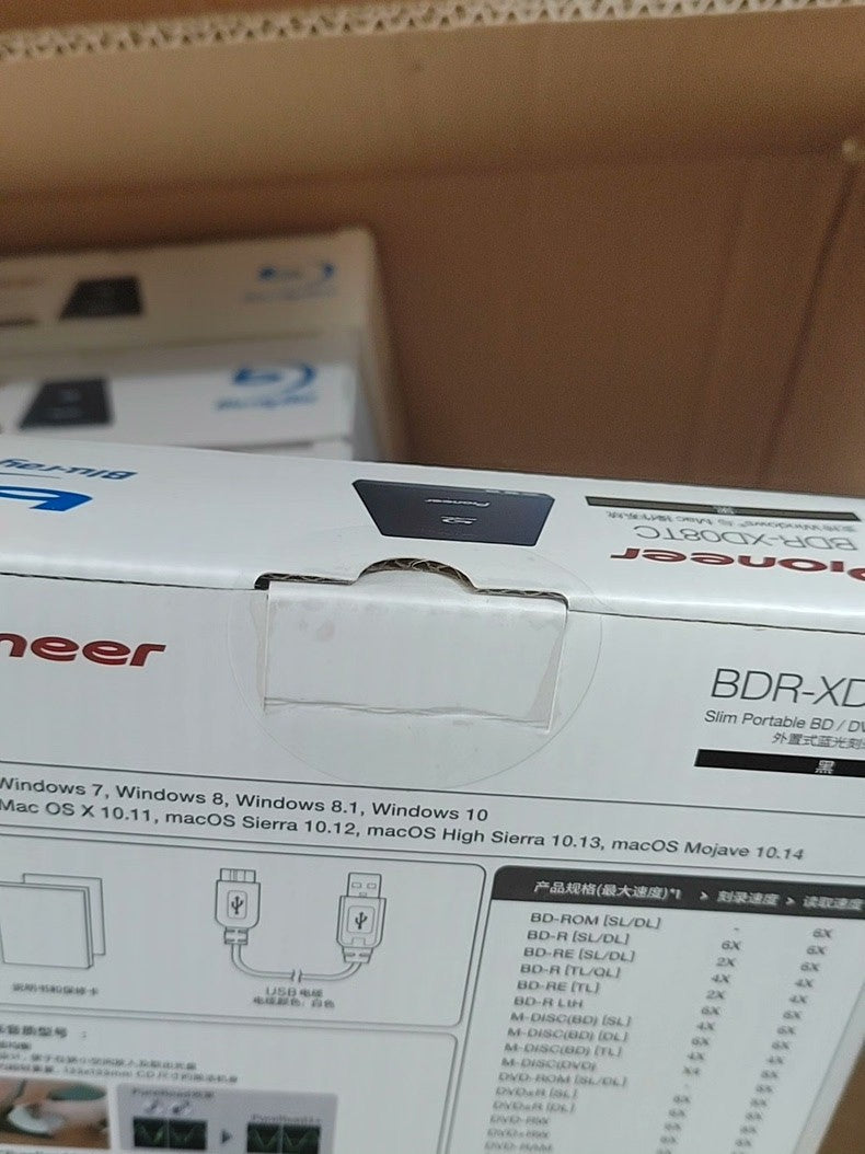 Pioneer BDR-XD08TC Portable External Blu-ray DVD Writer