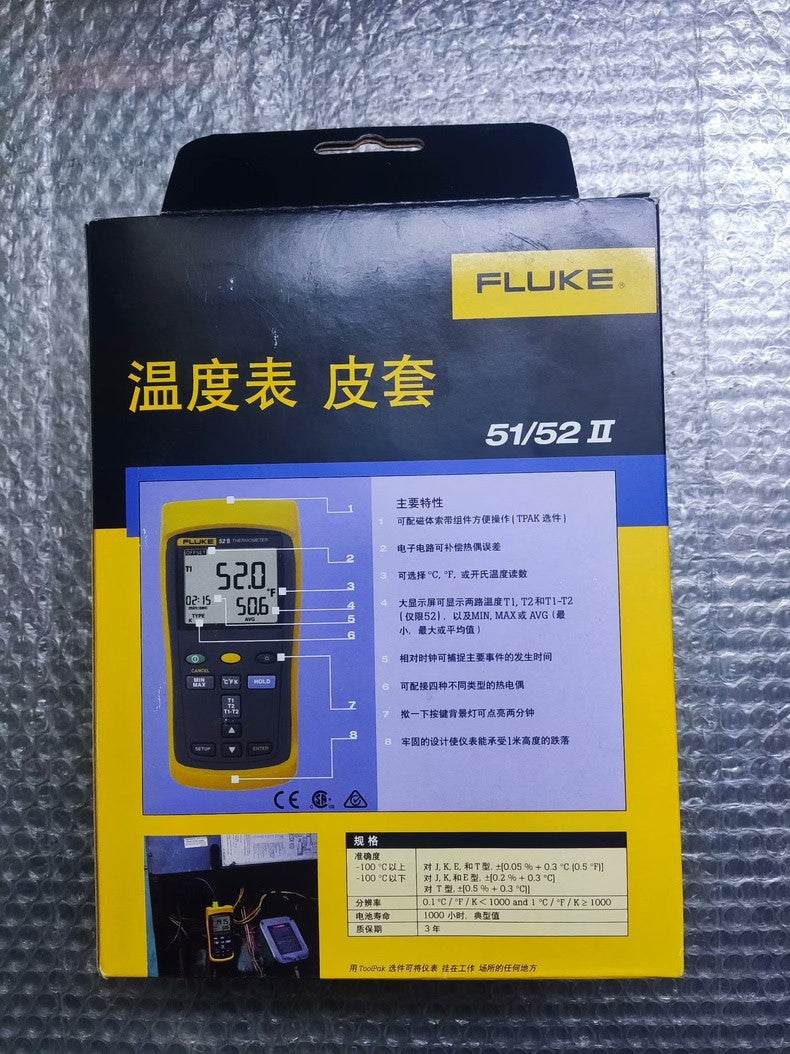 Fluke 51-2 Digital Thermometer Portable Temperature Tester