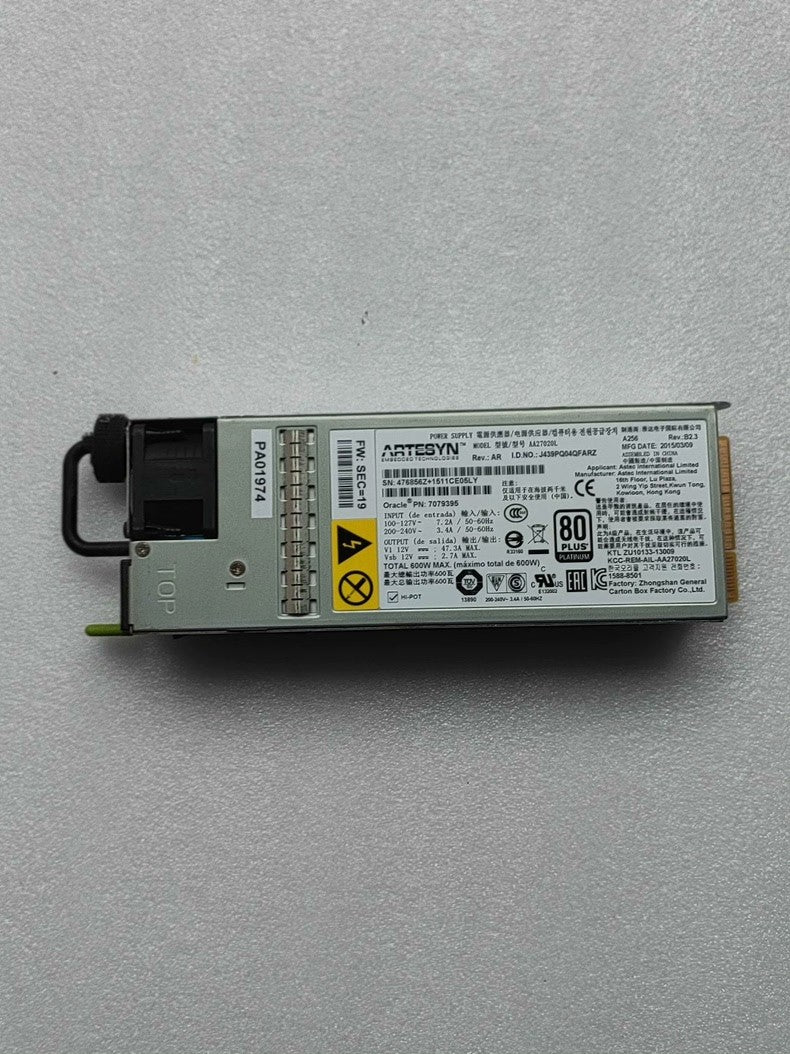 1PC USED Sun X3-2 X4170M3 Server Power Supply 7079395 AA27020L Tested Working