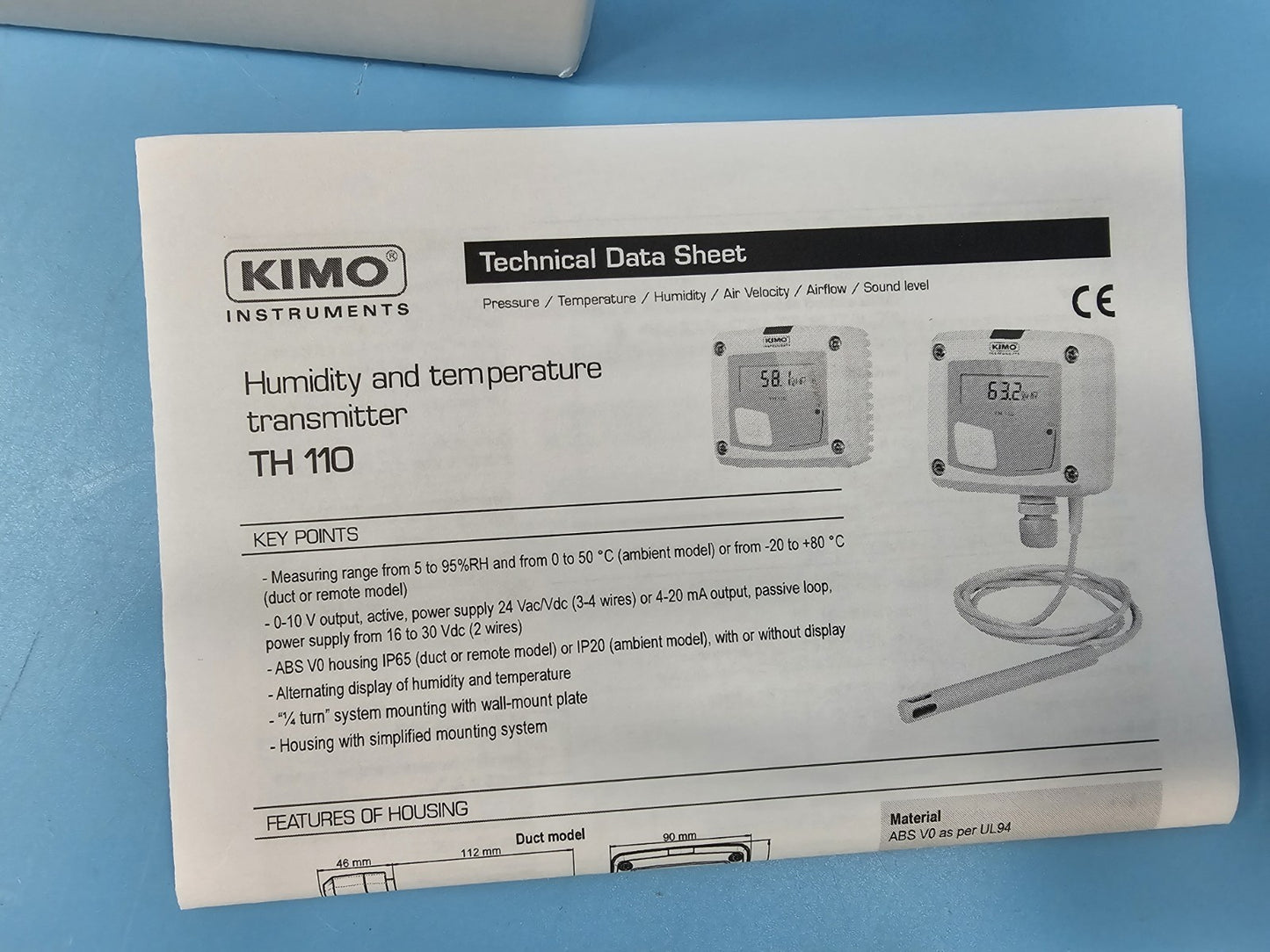New KIMO TH110-POD Humidity Transmitter