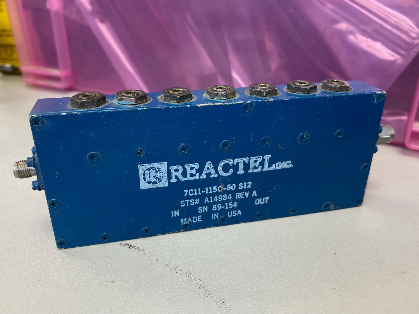Band Pass Filter 1.1 GHz 55 MHz Bandwidth 0.4 dB Loss