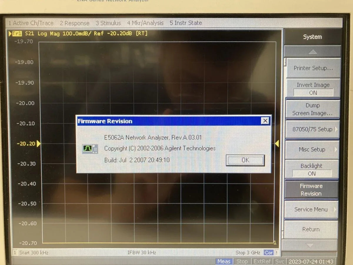 Agilent E5062A 3GHz Network Analyzer