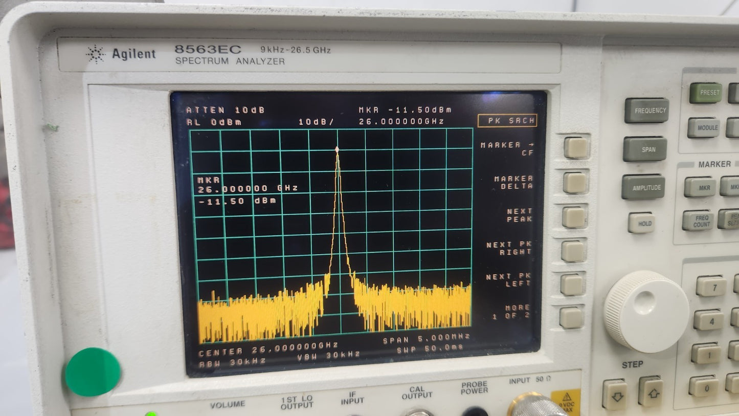 Agilent 8563EC 9kHz-26.5GHz Spectrum Analyzer Opt 007
