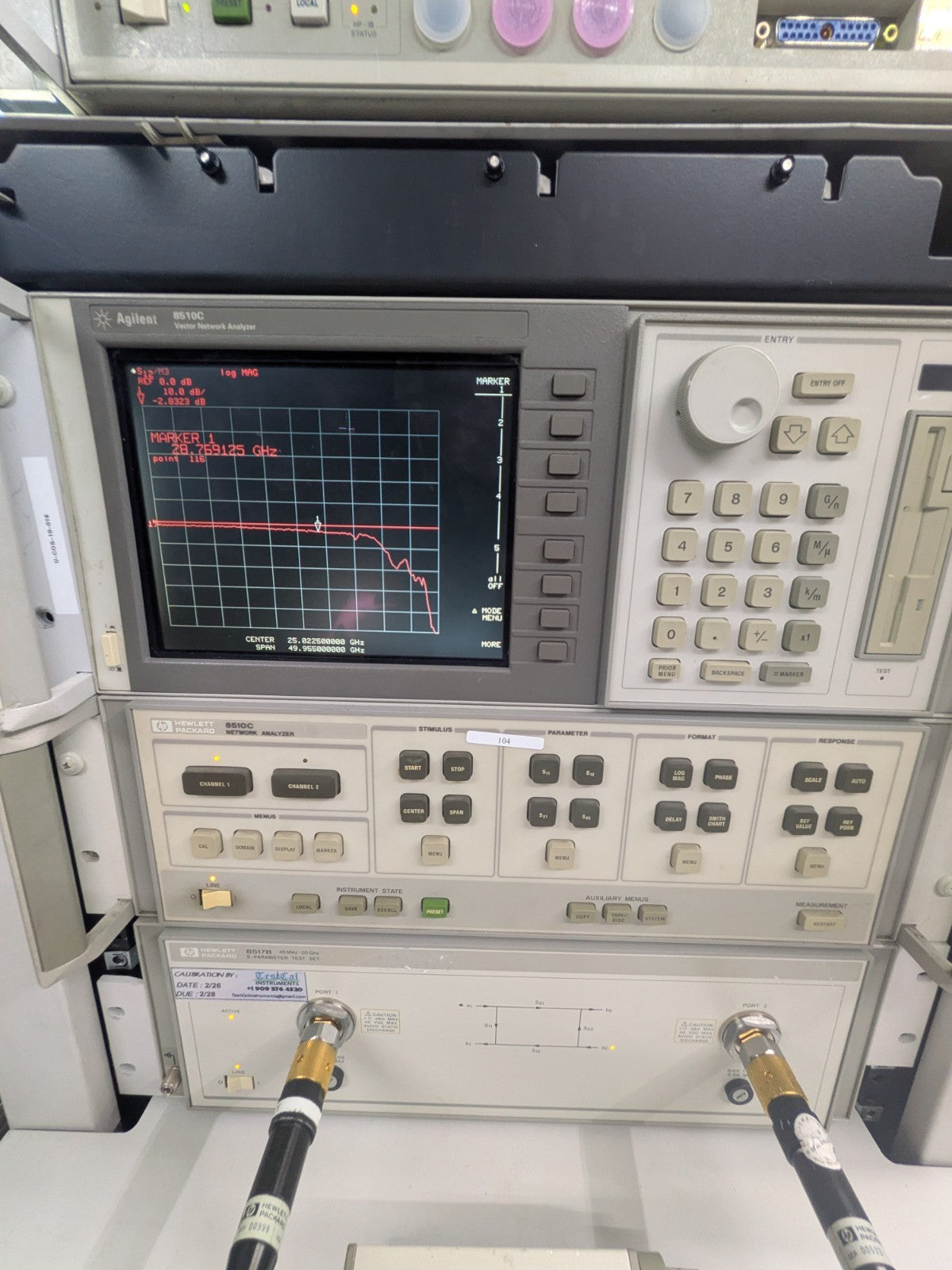 HP Agilent 8510C Network Analyzer LCD
