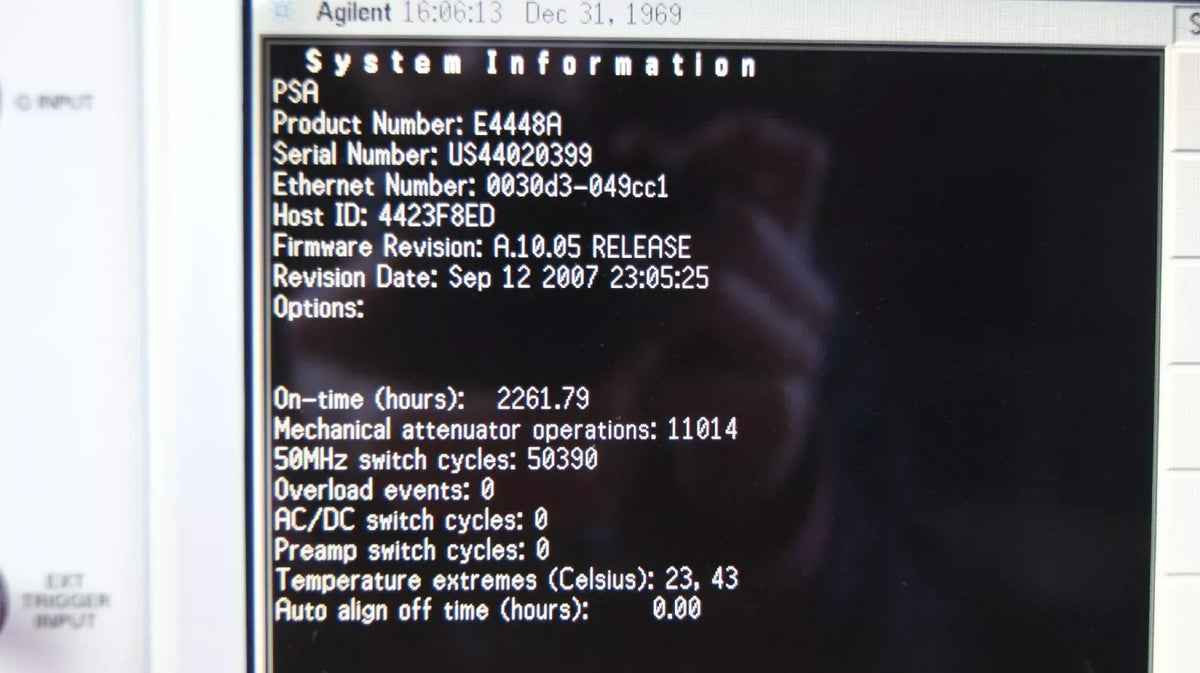Agilent E4448A 26.5GHz PSA Series Spectrum Analyzer