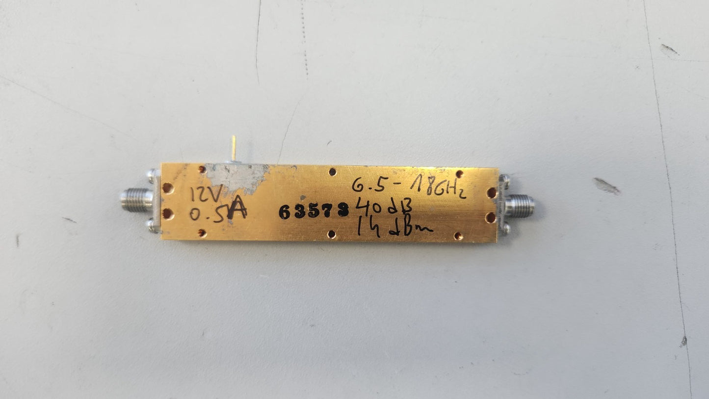 MITEQ RF Amplifier 6.5-18GHz 40dB AFD10-1218