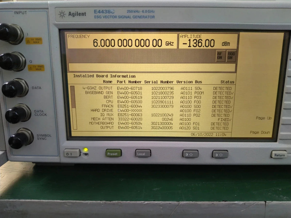 Agilent E4438C 250kHz-6GHz Vector Signal Generator