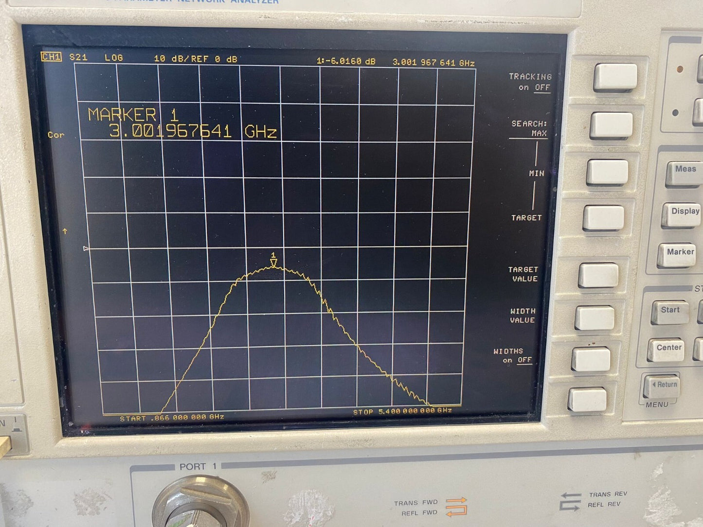 Band Pass Filter 3 GHz Center Frequency 820 MHz BW