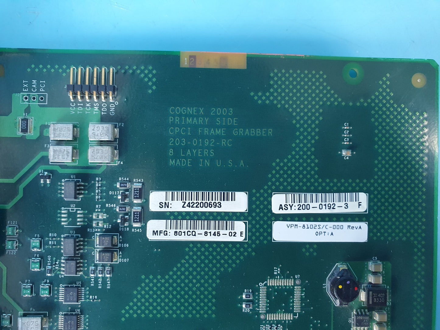 Cognex 200-0192-3 801CQ VPM-8102S Board REV.A