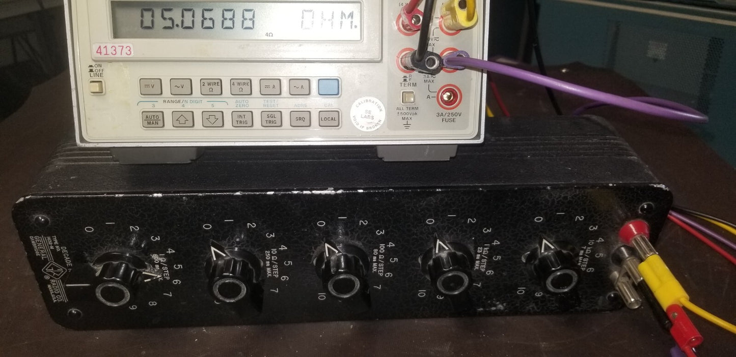 Resistance Decade Box 1Ω-111.11kΩ 5 Decades General Radio