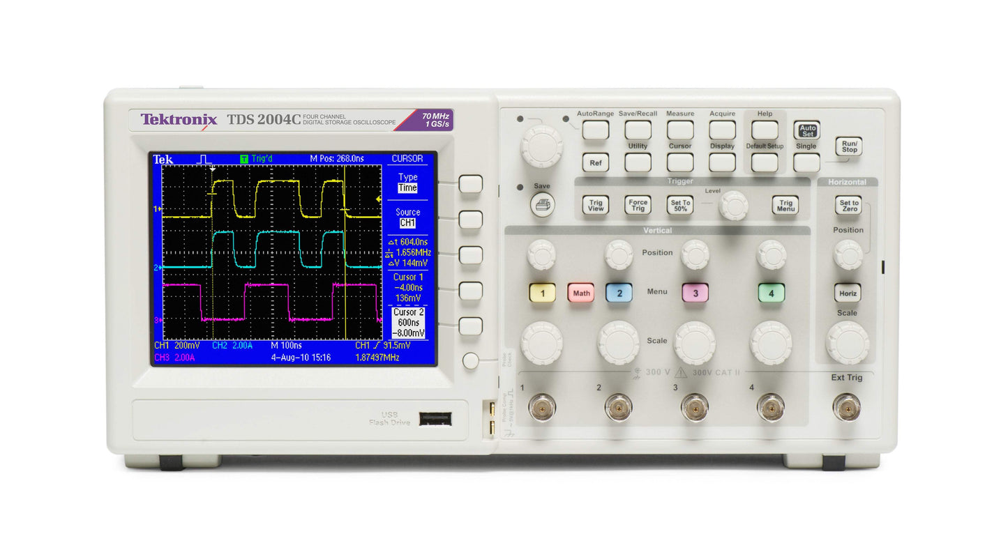 Tektronix TDS2004C 70 MHz 4-Channel Digital Storage Oscilloscope (Pre-Owned)