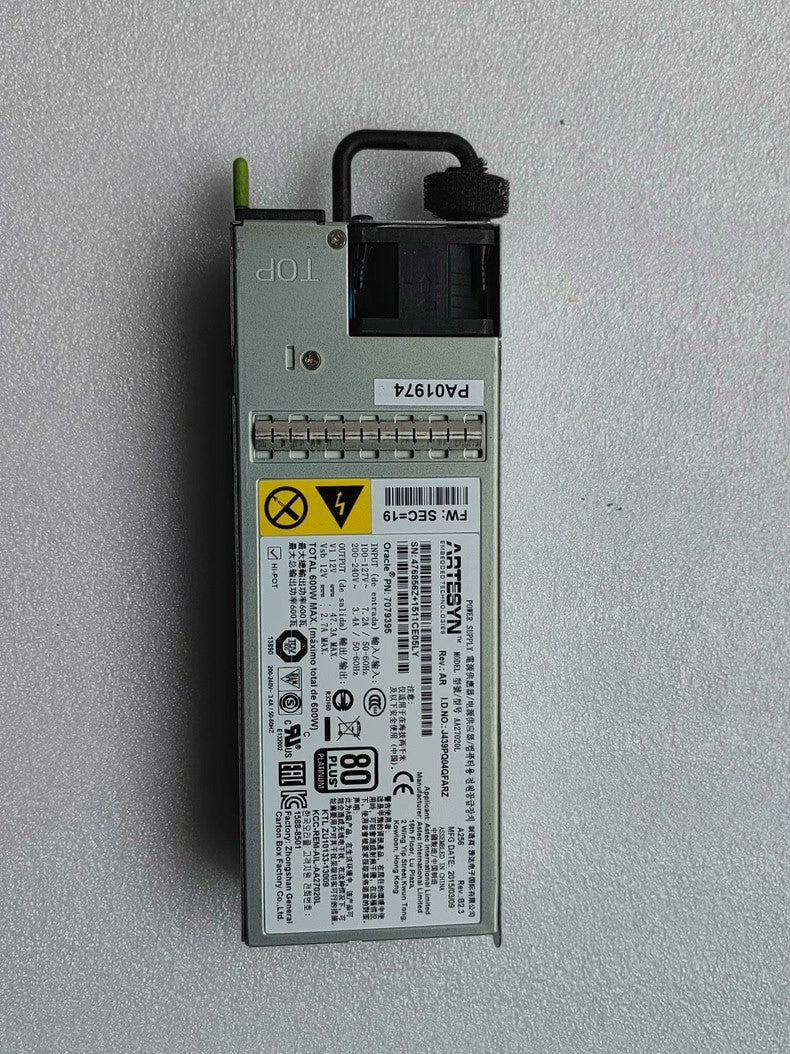 1PC USED Sun X3-2 X4170M3 Server Power Supply 7079395 AA27020L Tested Working