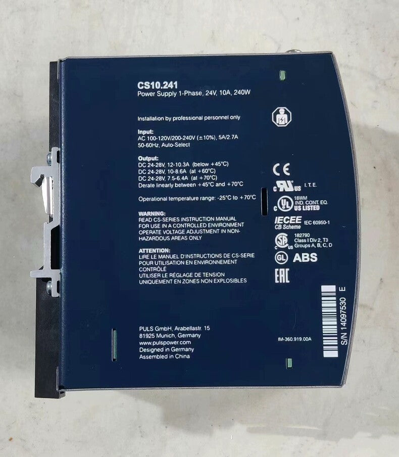 1PC New PULS CS5.241 24V 5A 120W DIN Rail Power Supply