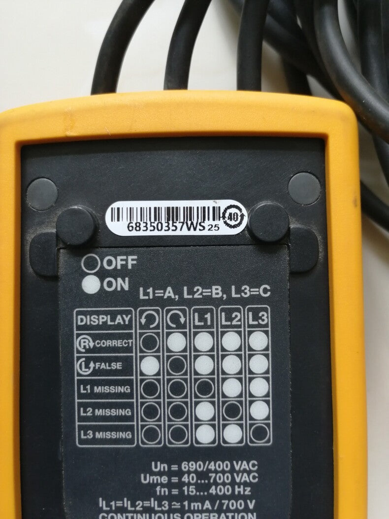 Used Fluke 9040 Portable Three Phase Rotation Detector