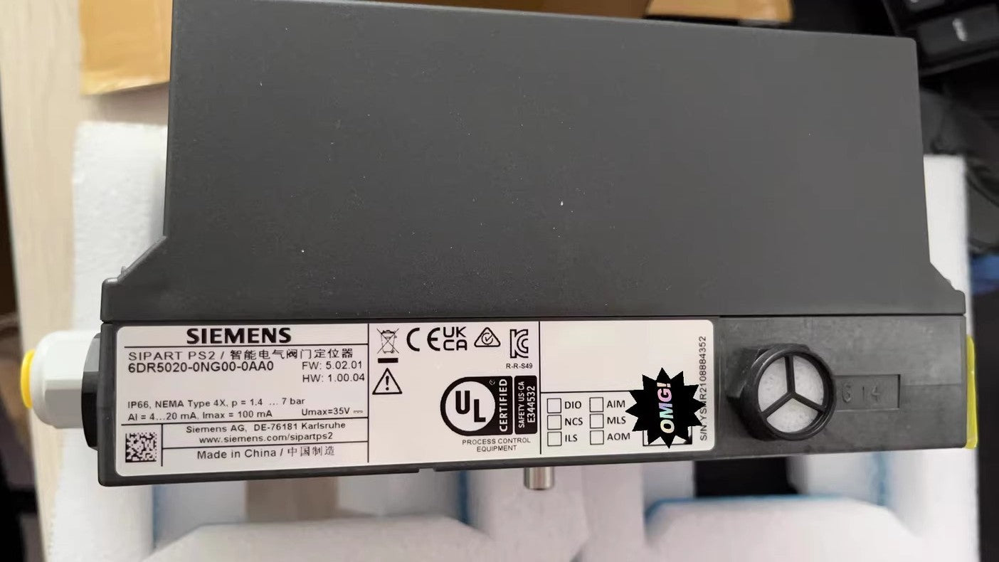 New Siemens 6DR5020-0NG00-0AA0 Valve Positioner