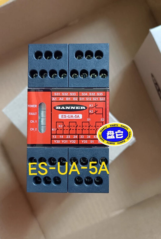 Banner ES-UA-5A Safety Relay 12-24VDC 115VAC