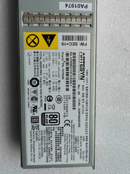 1PC USED Sun X3-2 X4170M3 Server Power Supply 7079395 AA27020L Tested Working