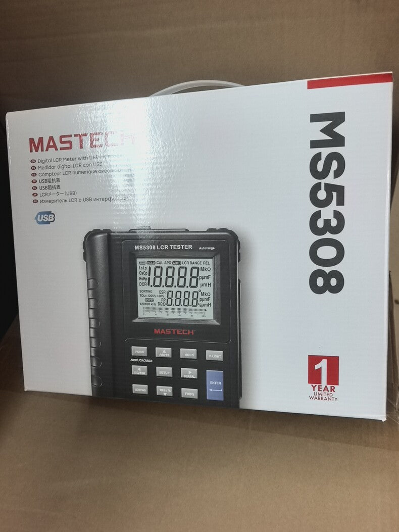 New Mastech MS5308 LCR Tester 100kHz Auto Range Meter