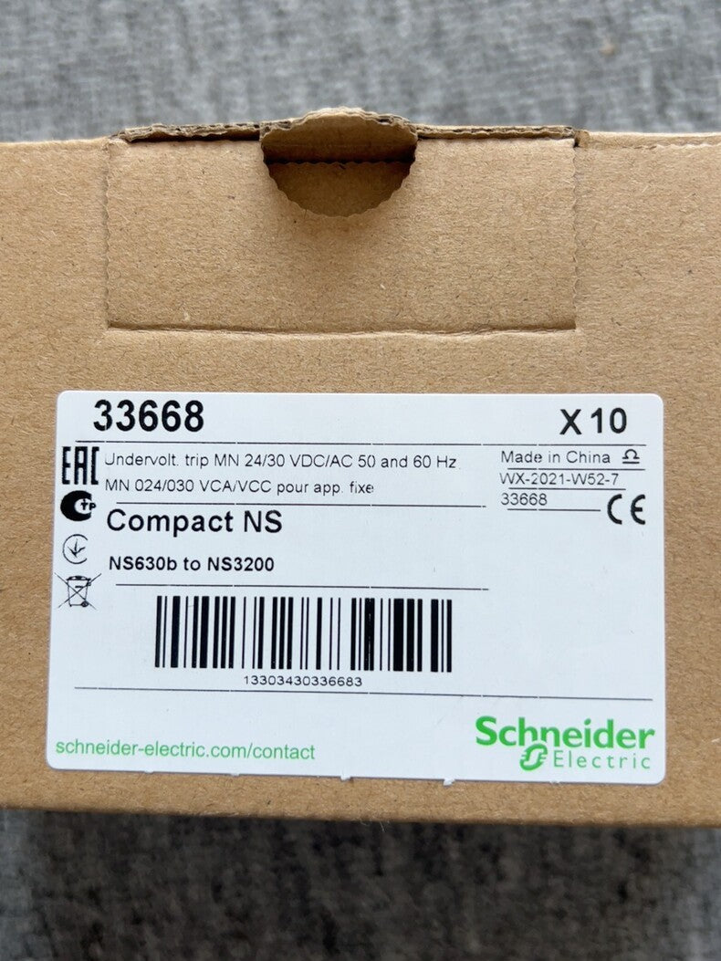 New Schneider 33668 MN/UVR 24V Undervoltage Release