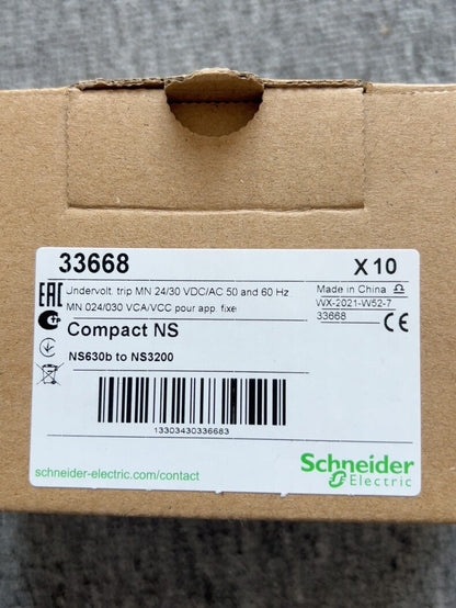 New Schneider 33668 MN/UVR 24V Undervoltage Release