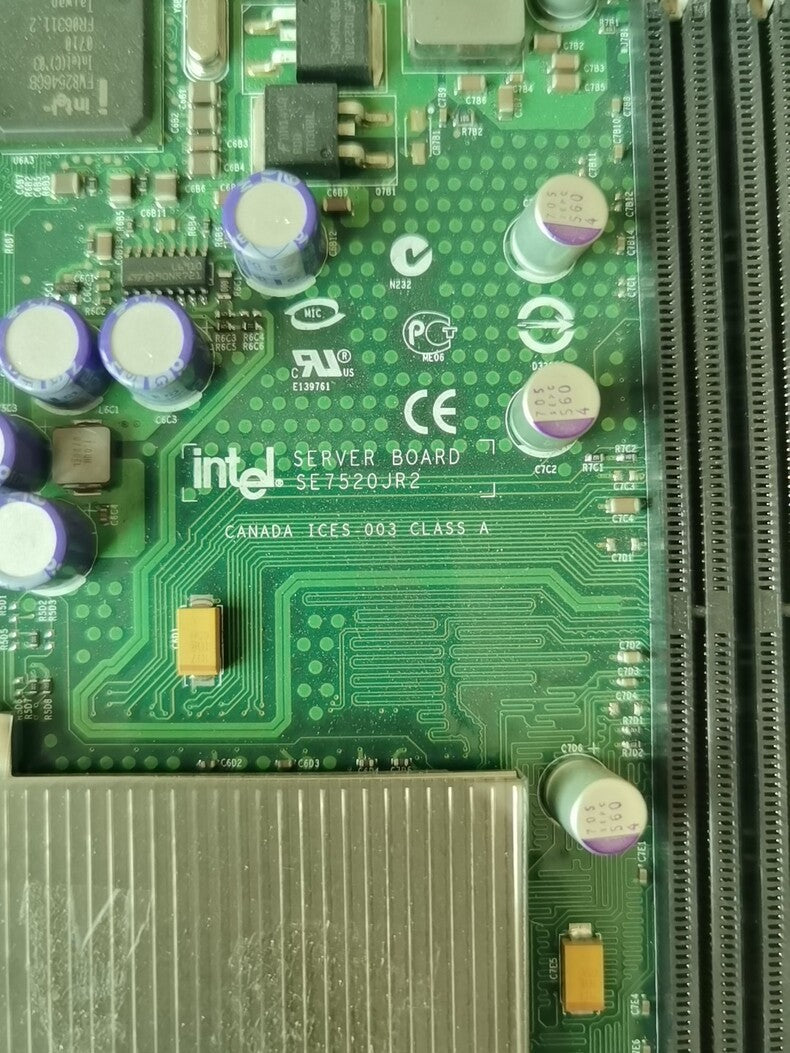 Used Intel SE7520JR2 Dual Xeon Socket 604 DDR2 Motherboard