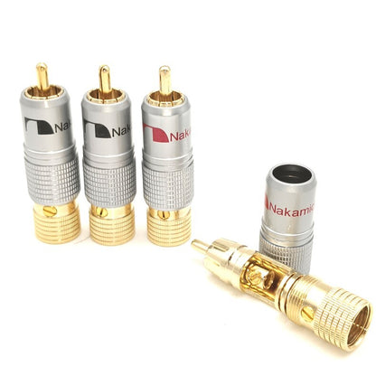 12PCS Nakamichi Gold Plated RCA Locking Plug 10mm