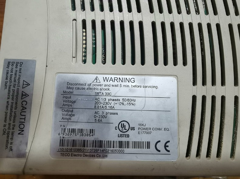 Used TECO TSTA30C AC Servo Drive Motion Control Amplifier