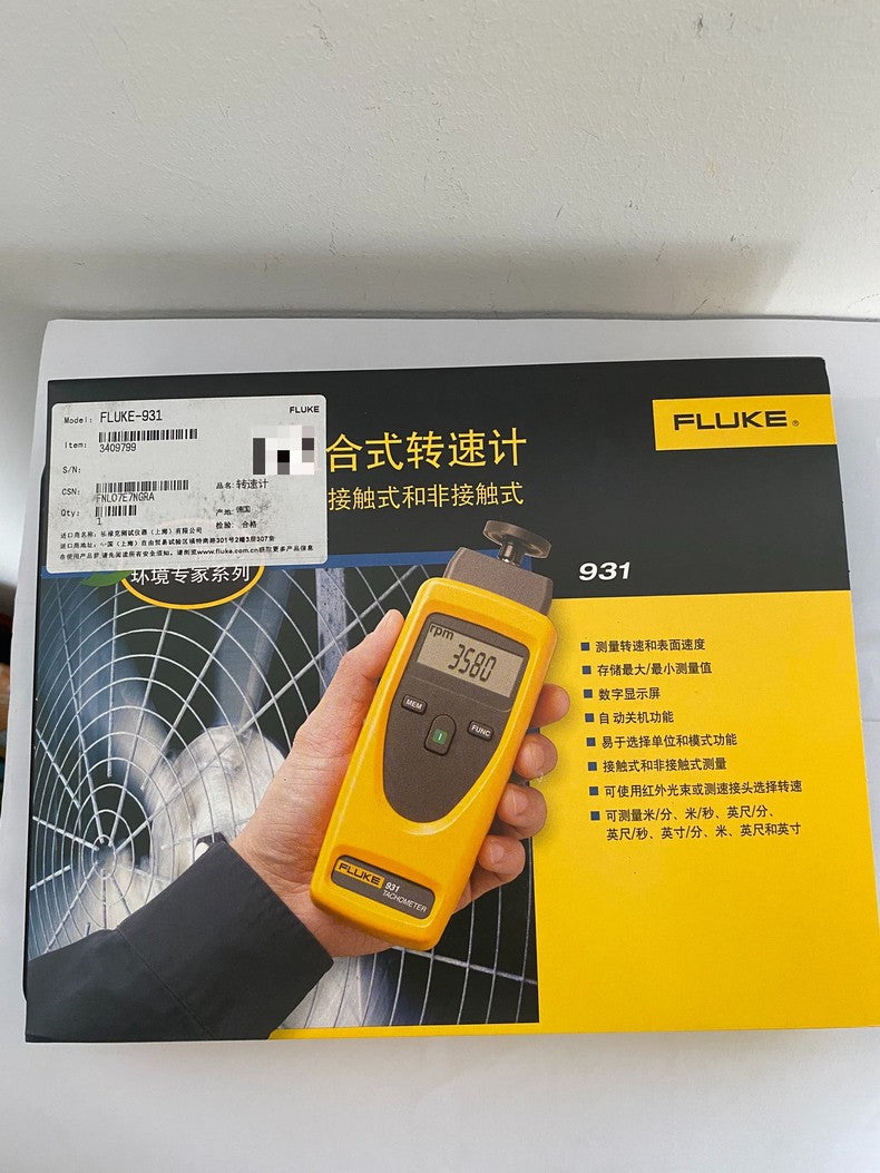 New Fluke 931 Dual-Mode Tachometer RPM Meter