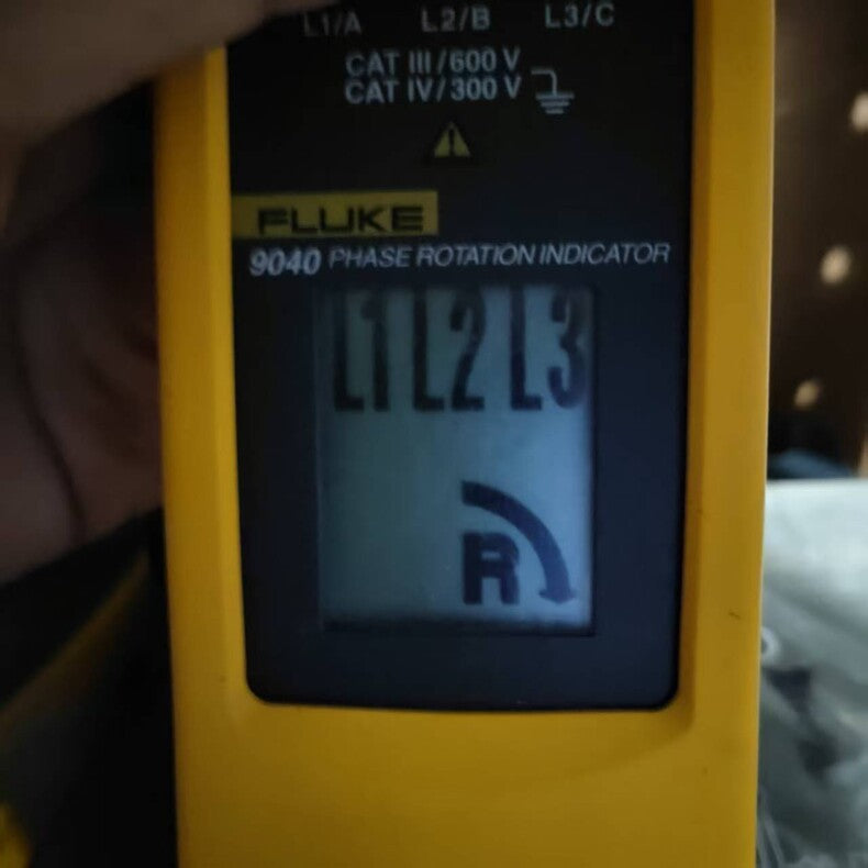 Used Fluke 9040 3-Phase Digital Phase Rotation Indicator