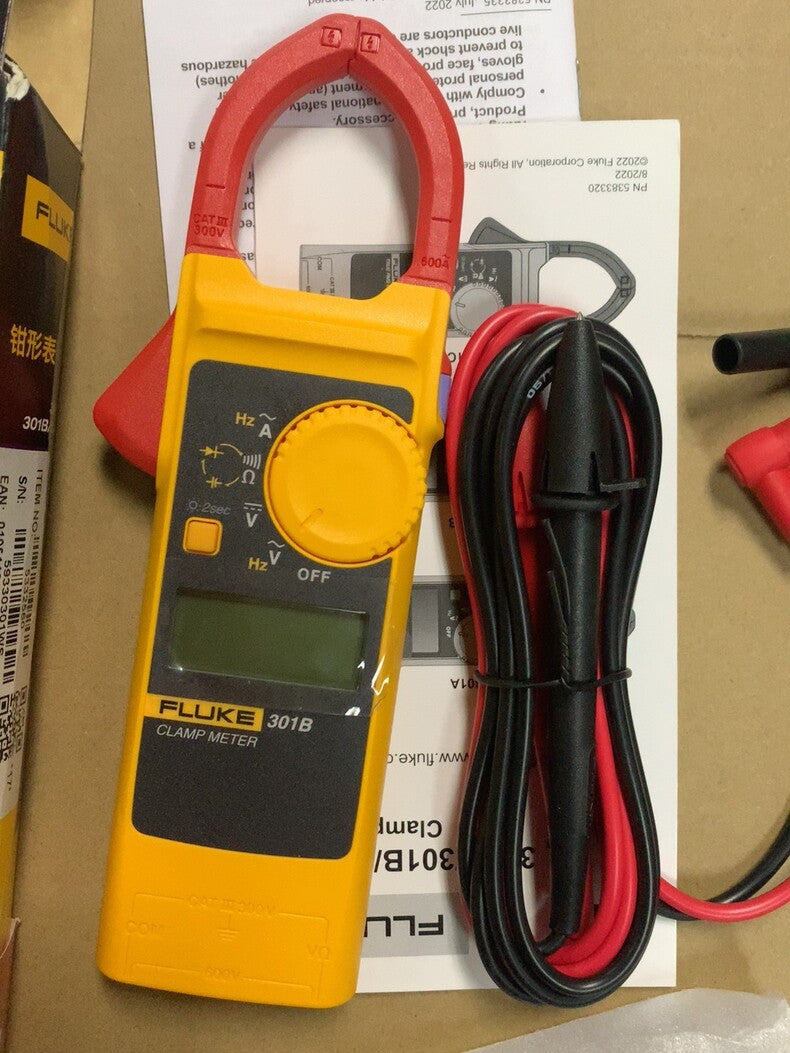 Fluke 301B Digital Clamp Meter Volt/Ohm Tester