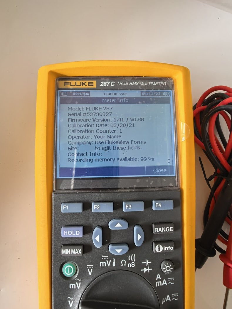 Used Fluke 287C True RMS Data Logging Multimeter