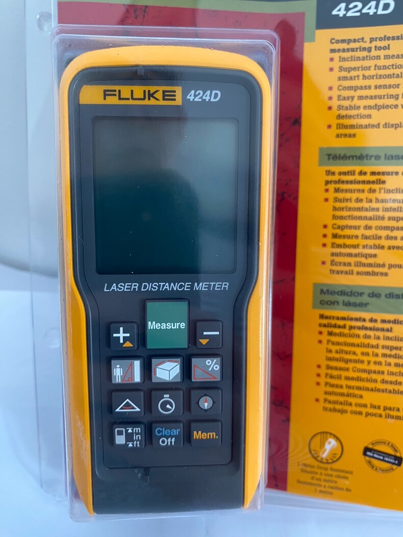1PC New Fluke 424D High Precision Laser Distance Meter 100M 330ft Range Finder