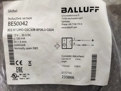 1PC New BALLUFF BES M12MG-GSC30B-BP00,3-GS04 Inductive Sensor BES0042 3mm