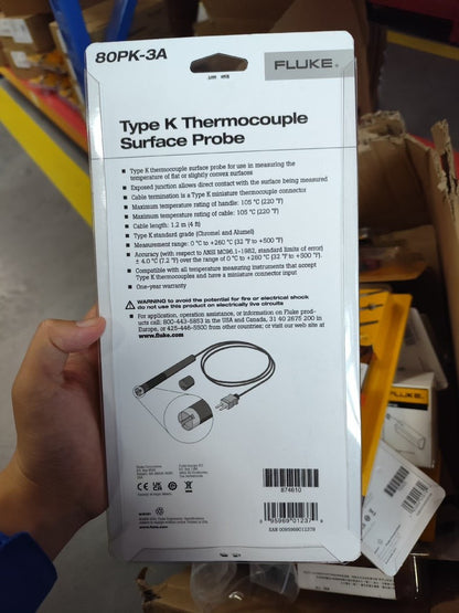 Type-K Temperature Probe Fluke 80PK-3A Thermocouple
