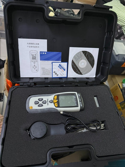 New CEM DT-8809A Handheld Light Meter 400000Lux USB