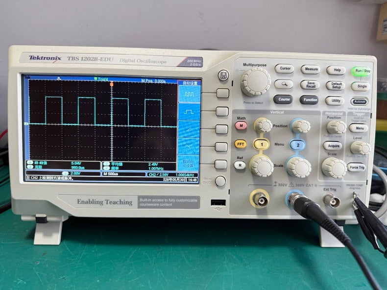Used Tektronix TBS1202B-EDU 200MHz Oscilloscope