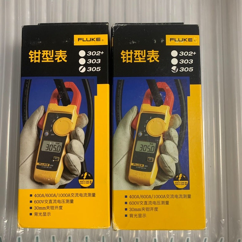 New Fluke 305 Digital Clamp Meter 600V AC/DC
