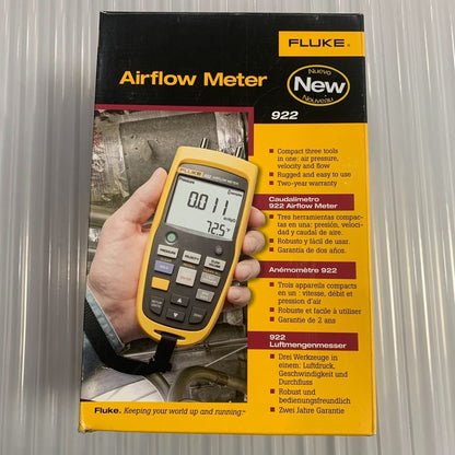 New Fluke 922 Digital Airflow Manometer Pressure Meter