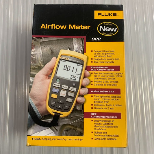 New Fluke 922 Digital Airflow Manometer Pressure Meter
