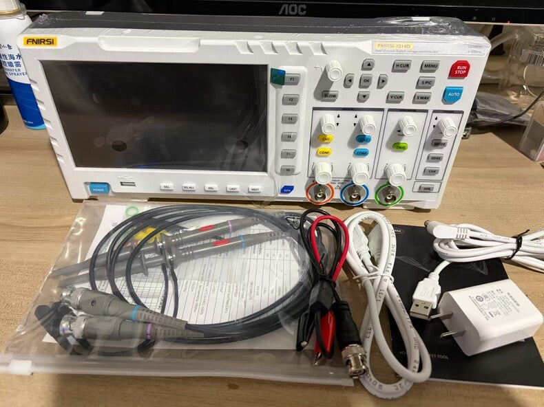 1PC New FNIRSI 1014D Dual Function Scope 1GSa/s Sampling Rate 240K Signal Source