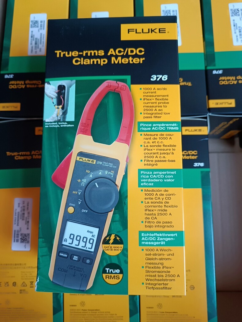 New Fluke 376 True RMS AC/DC Clamp Meter Tester