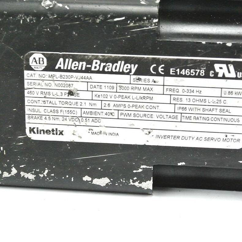 Used Allen-Bradley MPL-B230P-VJ44AA Servo Motor