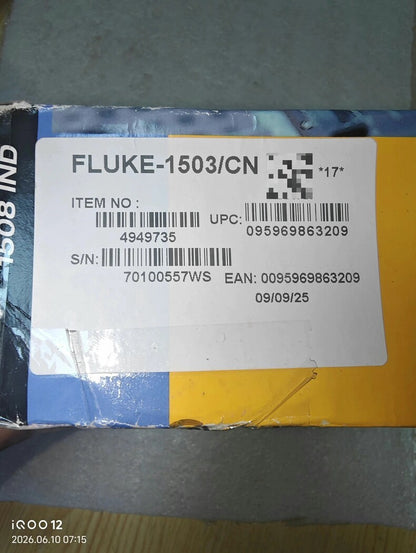 Fluke 1503 Megohmmeter 500 1000V Insulation Tester