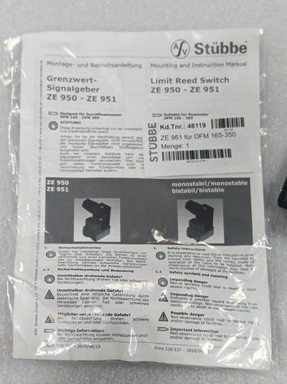 1PC New Stubbe ZE951 NO ASV Limit Reed Switch 230VAC 0.5A