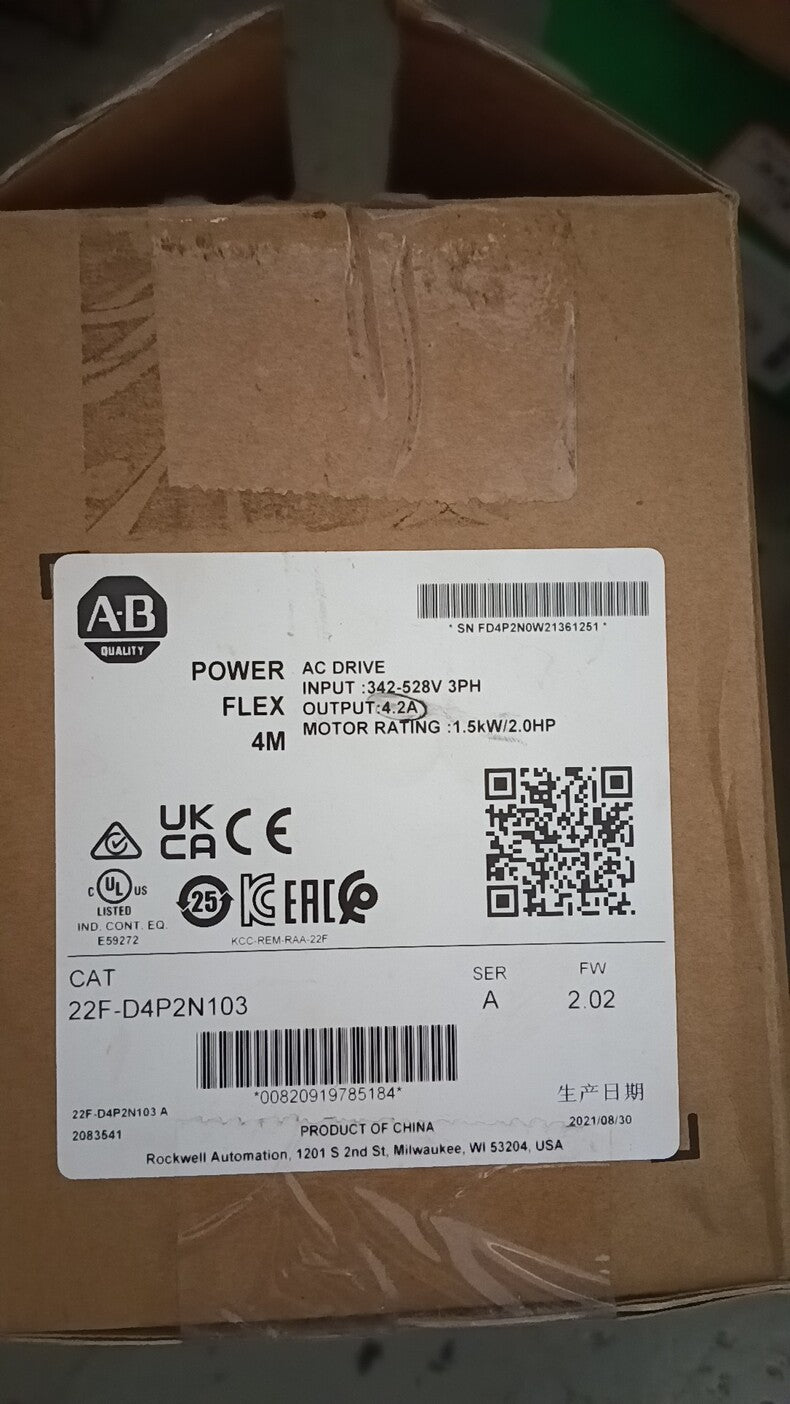 New Allen-Bradley 22F-D4P2N103 1.5kW AC Drive