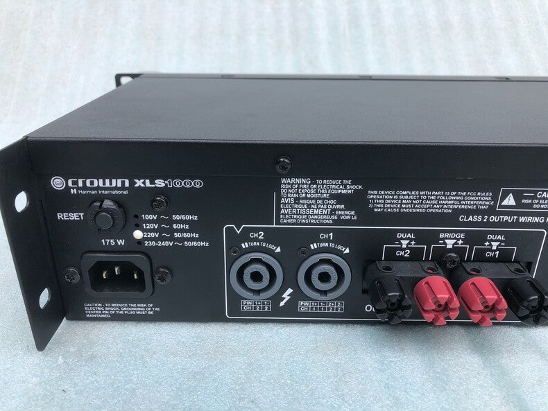 Used Crown XLS 1000 2-Channel 1000W Power Amplifier
