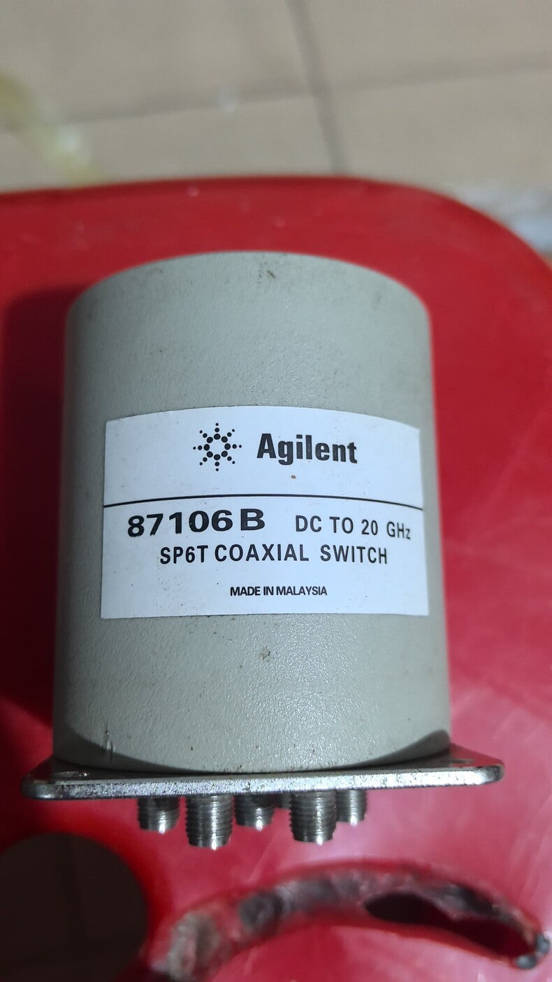 Used Agilent 87106B RF Coaxial Switch 20GHz 6-Port