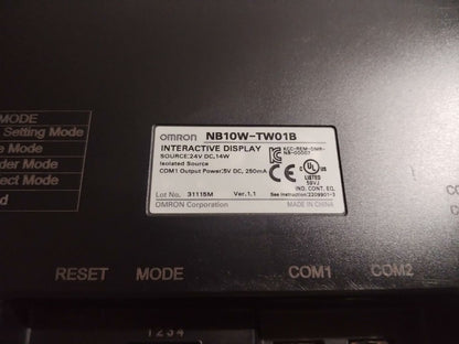 Omron NB7W-TW01B 4.3" Touchscreen HMI Panel 24VDC