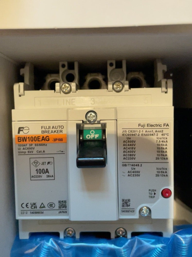 New BW100EAG 100A 3-Pole Molded Case Circuit Breaker