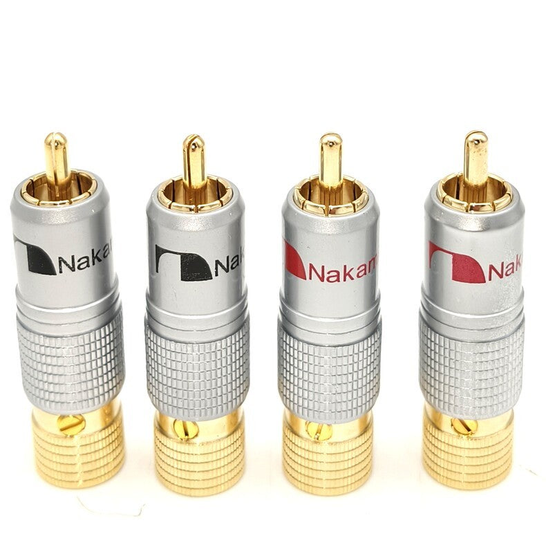 12PCS Nakamichi Gold Plated RCA Locking Plug 10mm